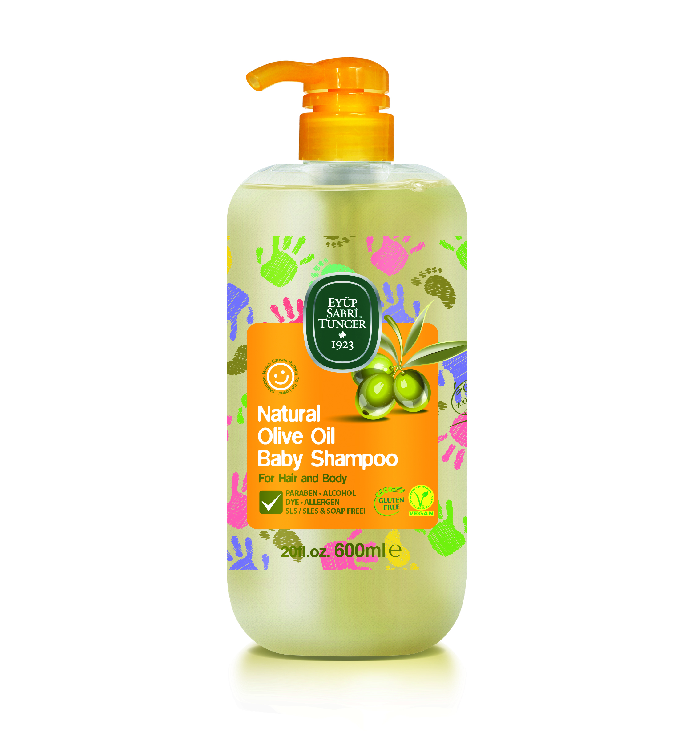 NATURAL OLIVE OIL BABY SHAMPOO 600 ML copy شامبو الأطفال بخلاصة زيت الزيتون 600 مل - الصورة 1