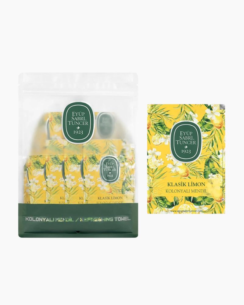 klasik-limon-kolonyali-mendil 1 Classic Lemon Cologne Refreshing Towel 30 PCS - Image 1